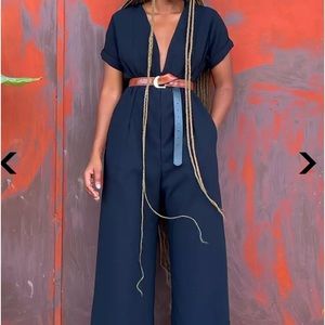 Wide leg jumpsuit